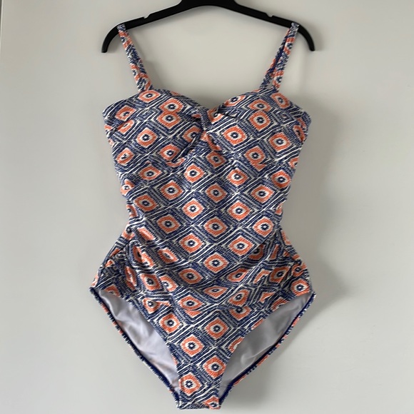 Boden Swim Boden Swim Sorrento One Piece In Lapisorange Scribble Us